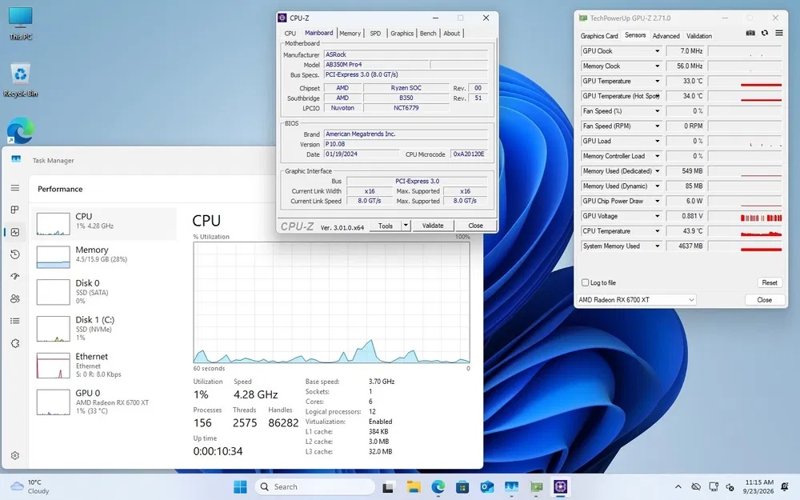 Vand calculator complet CPU 5600x, GPU 6700XT 12GB, 16GB RAM DDR4, NVME Samsung 980 500GB - Image 6