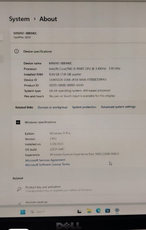 Calculator Dell micro  SSD 256 GB, 8 GB RAM - Image 2