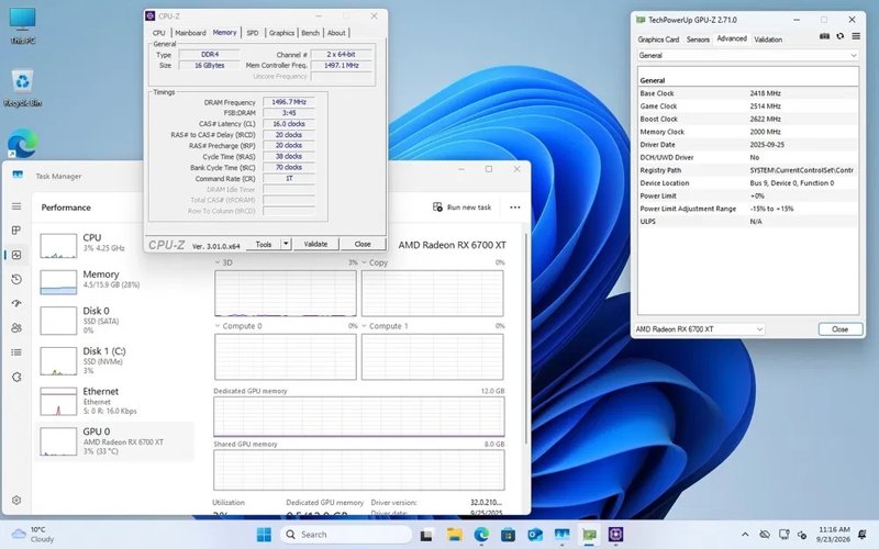 Vand calculator complet CPU 5600x, GPU 6700XT 12GB, 16GB RAM DDR4, NVME Samsung 980 500GB - Image 5